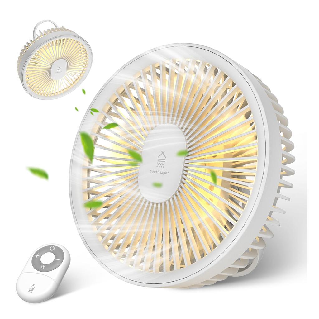 Rokuetsu Fan with DC Motor Arrival Tabletop Hanging Airflow Powerful Quiet Magnetic Remote LED USB Perfect for Fan Circulator Wall-Mounted [New &