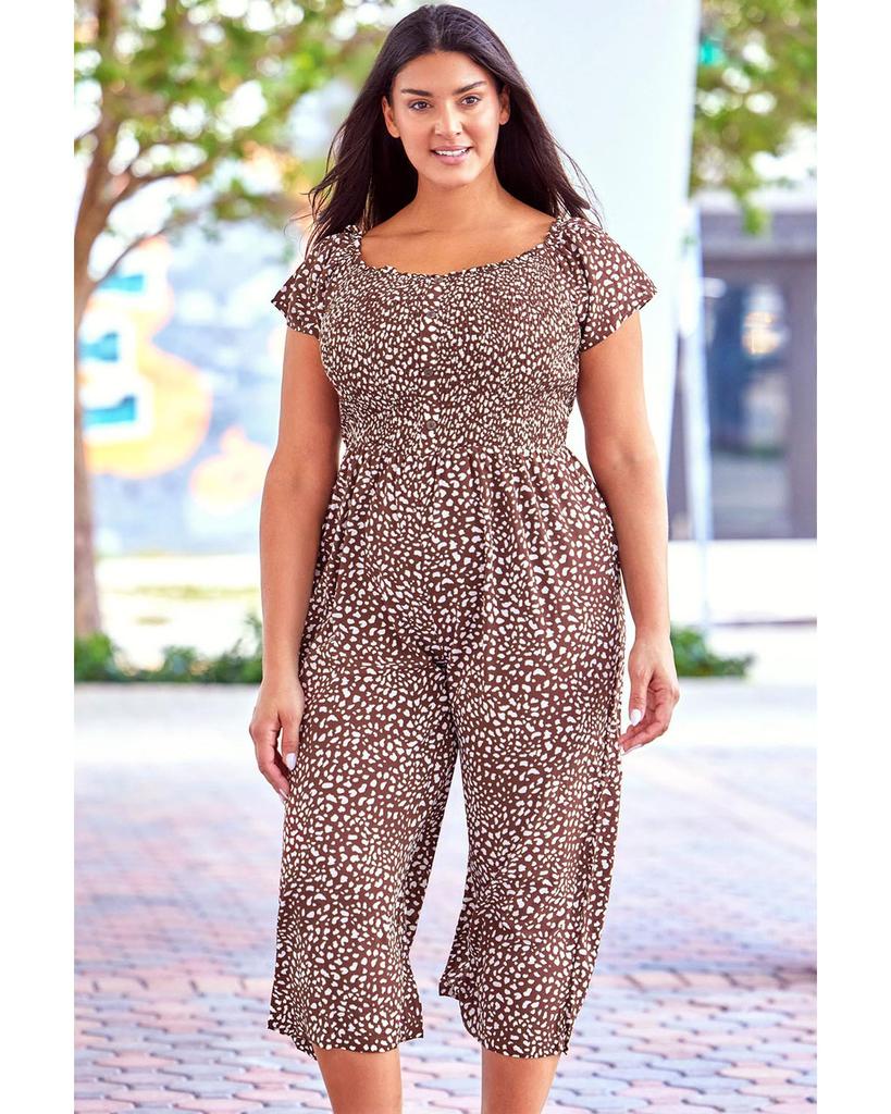 Azura Exchange Черный укороченный комбинезон с открытыми плечами и завязкой на талии