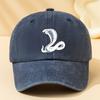 Ретро бейсболка с принтом белой змеи, легкая кепка-утка, подходит для занятий спортом на открытом воздухе, отдыха на природе, хип-хопа, мужская кепка-папа