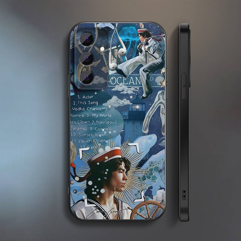 Чехол для телефона Wishbone C-Conan G-Gray для Samsung S 25,24,23,22,30,21,10,9,Ultra,Plus,Lite,FE,4,5 G Мягкий черный чехол