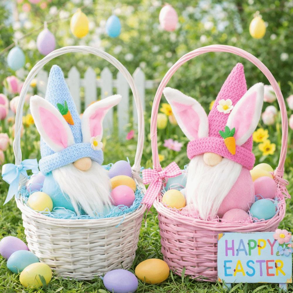 Faceless Design Faceless Gnome Rabbit Doll Bunny Shape Bunny Ornaments Easter Bunny Doll Kids Room