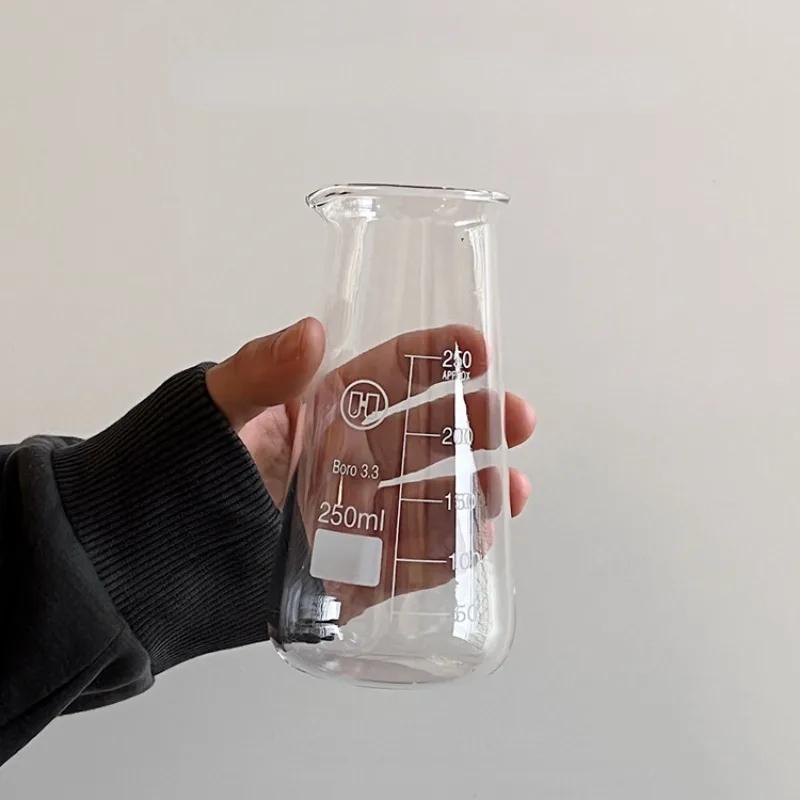 Бутылка для кофе, термос для воды, стеклянная колба, 250 мл, боросиликатное стекло, конический стакан с носиком