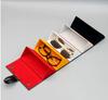 Leather Multi-Compartment Eyeglass & Sunglasses Storage Case, Portable & Foldable with Large Capacity