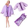 New Dress For Dolls Fashion Coat Mermaids Shinny Sequin Fish Tail Gown Lace Skirt Gown Clothes For Baby Doll Christmas Toys Gift