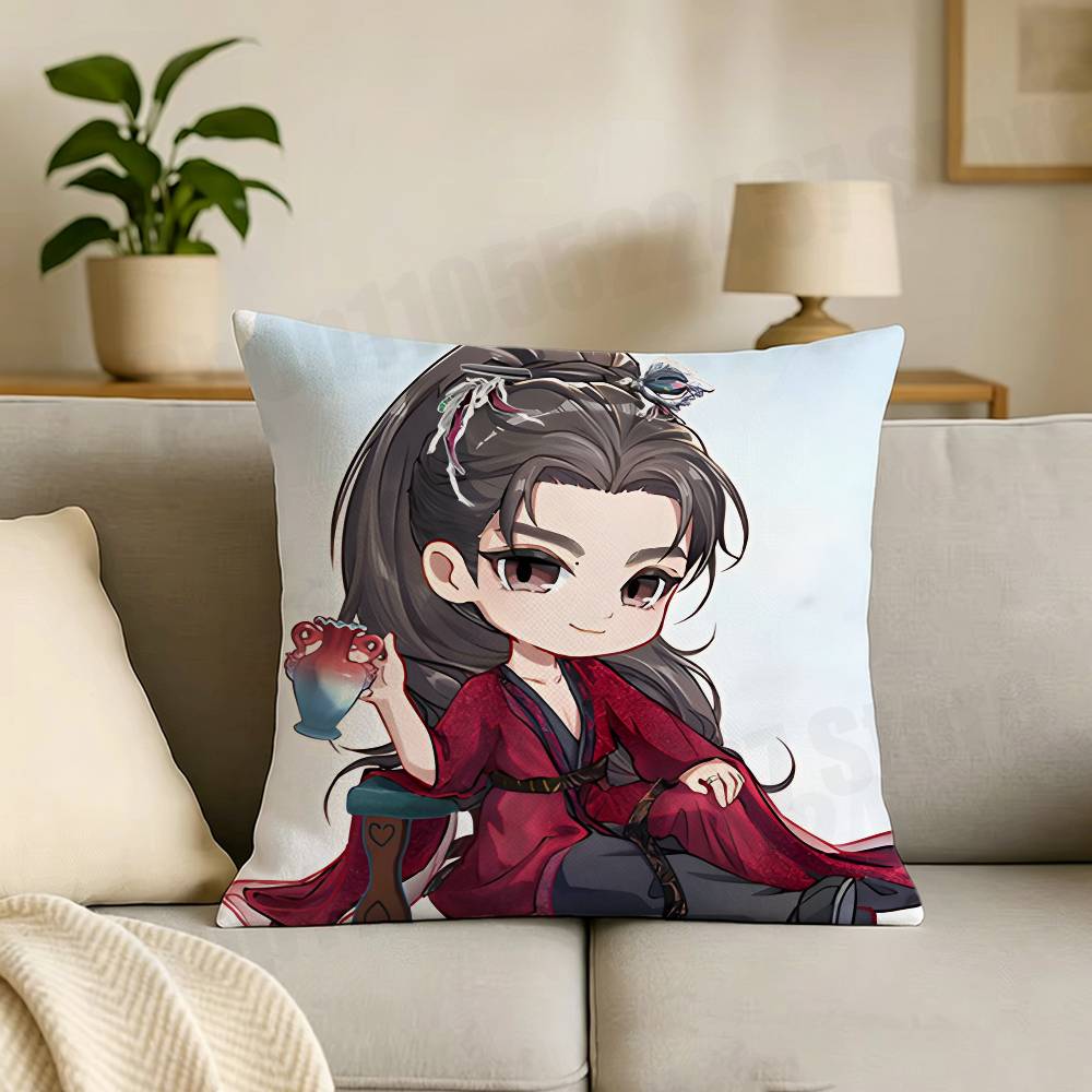 TV Ru Qing yun Print Throw Pillow Cover Square Cushion Case for Living Room Bedroom Decor