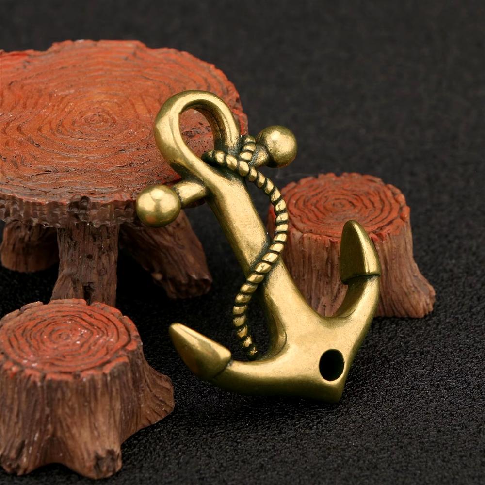 Custom Ship Anchor Jewelry Copper Metal Pendant Electroplated for Art Collectible