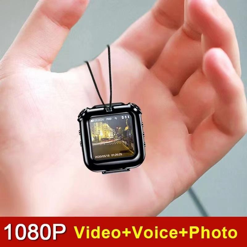 V9 Мини Клипса Ожерелье Камера 1080P Портативная Cam Экран Дисплея Аудио Видео Голос Фото Запись Умная Запись Циклом Видеокамера