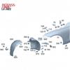 Compatible Mudguard Fender for Mercedes-Benz S-Class W223: Rear Wheel S320, Front Wheel S350/S400/S500 Liner Modification