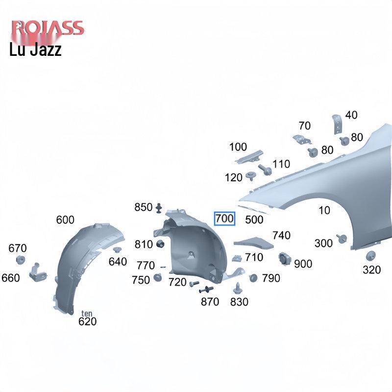 Compatible Mudguard Fender for Mercedes-Benz S-Class W223: Rear Wheel S320, Front Wheel S350/S400/S500 Liner Modification