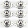 6 Pcs Steel Universal Ball Casters 360º Rotation Load Capacity 40lbs  Home Appliance