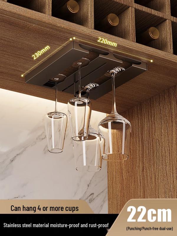 Stainless Steel Inverted Wine Glass Rack