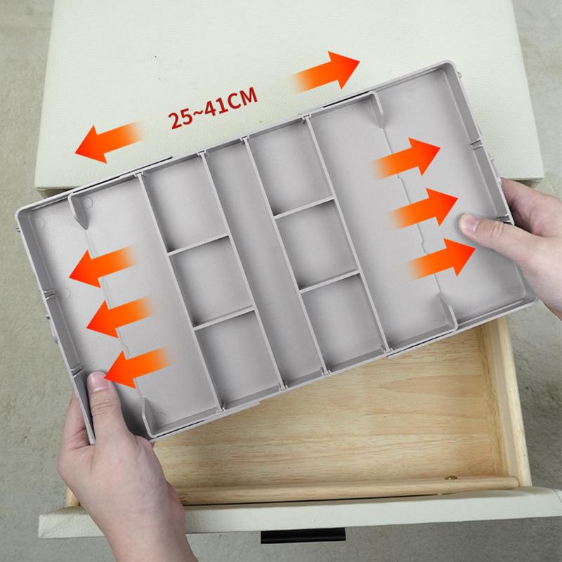 2/3 Foldable Drawer Organizer Multi Level Storage Tray Adjustable Divider Versatile Jewelry Cosmetics Drawer Organizer