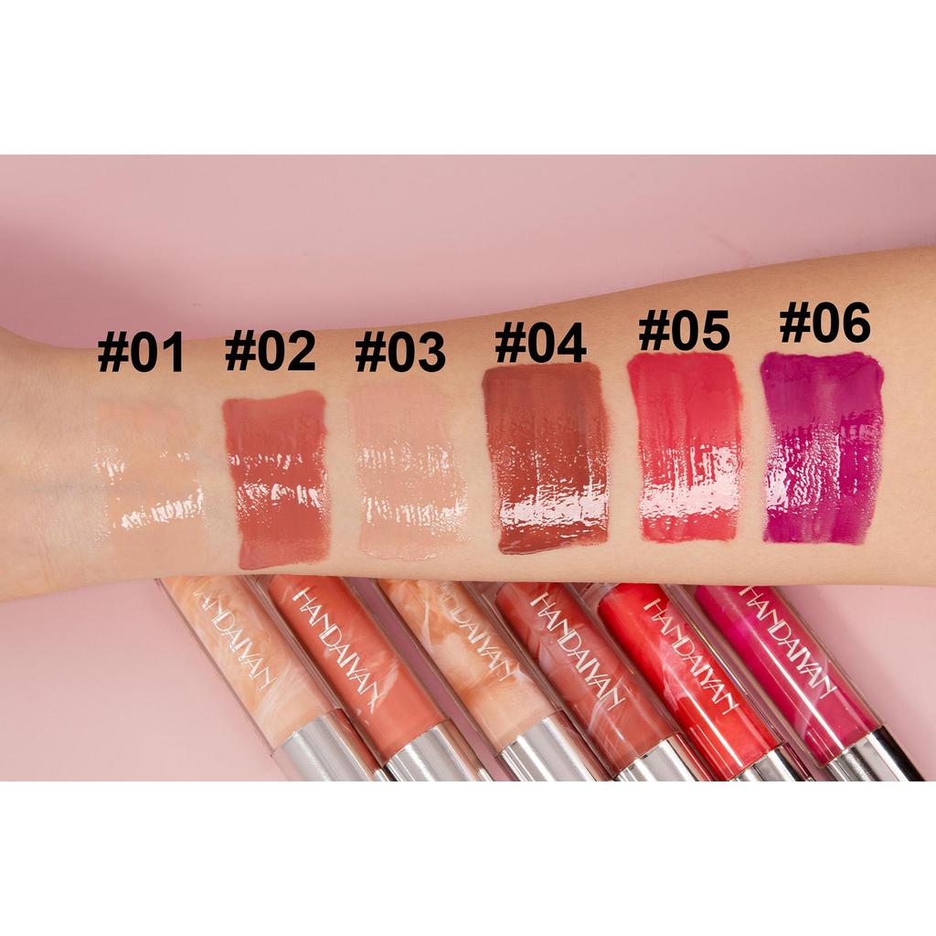 HANDAIYAN Блеск для губ, сексуальный, пухлый, блестящий, хрустальный, жидкая помада, водостойкий, увлажняющий, масляный, блеск для губ, макияж
