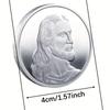 Памятная монета 1 шт. Тайная вечеря, 1,57 дюйма, Металлическая коллекционная, на тему Иисуса, Детализированное религиозное произведение искусства, Идея христианского подарка