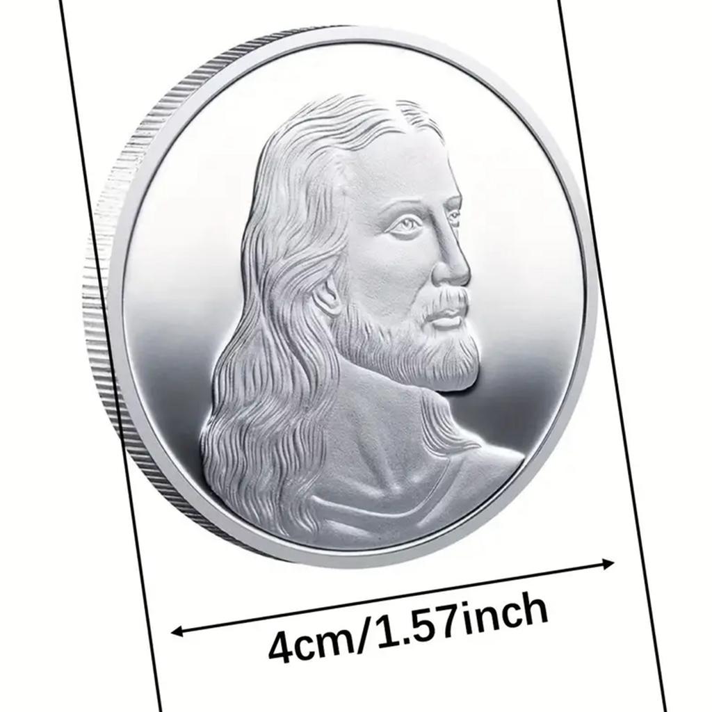 Памятная монета 1 шт. Тайная вечеря, 1,57 дюйма, Металлическая коллекционная, на тему Иисуса, Детализированное религиозное произведение искусства, Идея христианского подарка