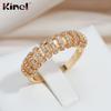Женские тяжелые кольца Kinel с кубическим цирконом, изысканные ювелирные изделия с твердым покрытием