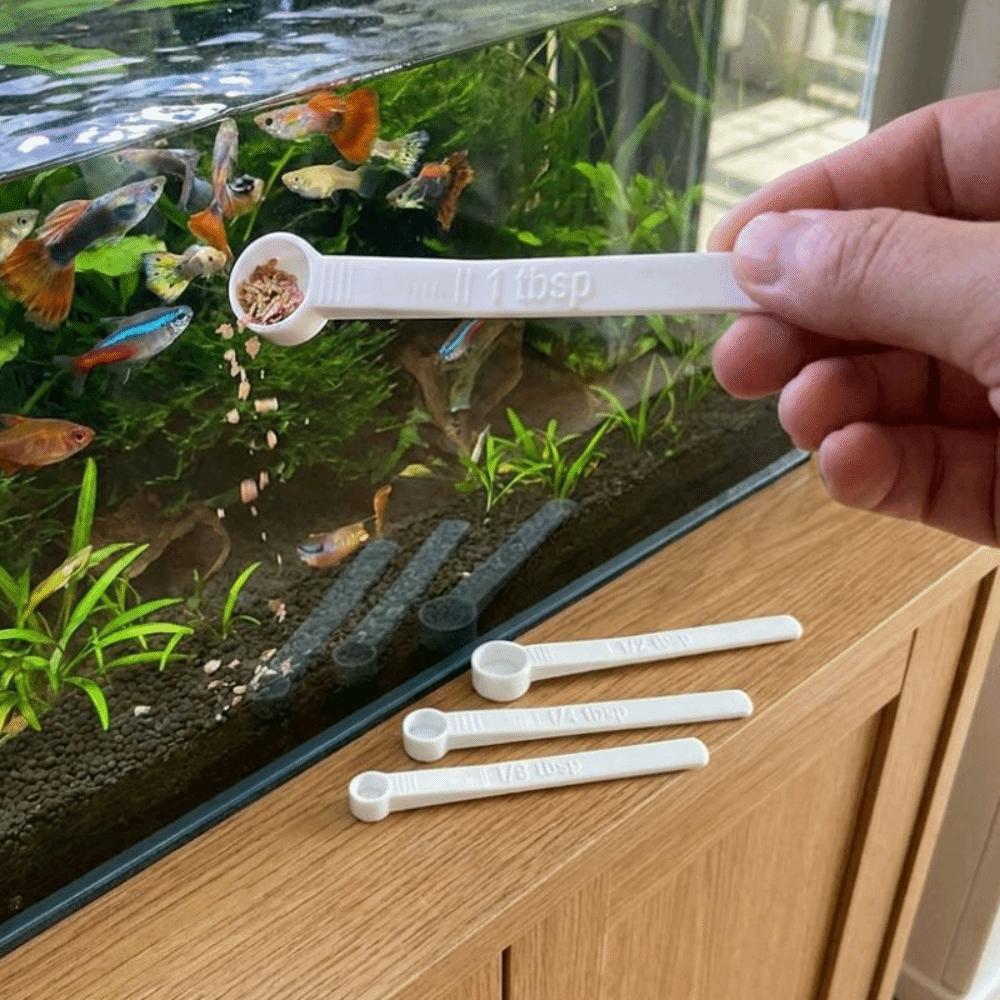 3Pcs Multi-size Fish Food Measuring Spoon Feeding Food Scoop Set for Aquariums & Fish Tanks