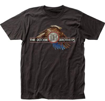 Футболка The Doobie Brothers Eagle – Мужская Классическая Рок-Музыкальная Футболка с Логотипом Группы Черный S–4XL Унисекс Футболка