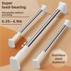 Telescopic Punch-Free Balcony Clothes Drying Rack - Stainless Steel Rod for Household Use
