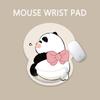 Cute Panda Memory Foam Wrist Rest and Mouse Pad Set - Non-Slip Support for Keyboard and Mouse
