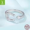 U-Shaped Horseshoe Open Ring Personalized Fashion Mango S925 Sterling Silver Ring Jewelry