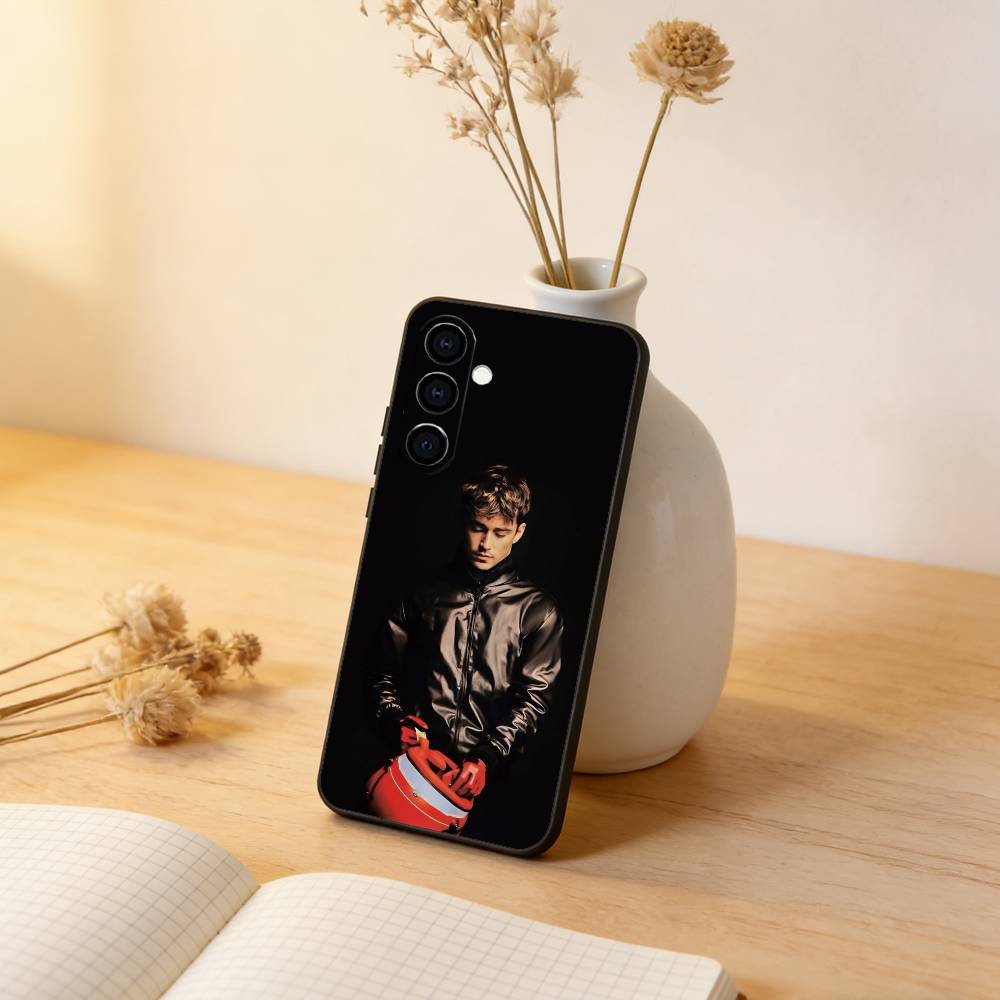 Спортивный чехол для телефона Charles Leclerc для Samsung Galaxy A73, A72, A71, A70, A53, A52, A51, Мягкая силиконовая черная крышка