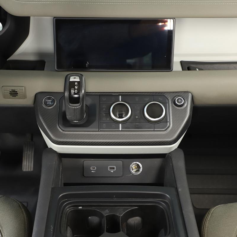 Для Land Rover Defender 90 110 2020-2025 Матовый комплект внутренней отделки из углеродного волокна Панель приборной панели Консоль Панель переключения передач Накладки Наклейки JWW3