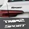 1PC Car Accessories Sticker Styling Metal 3D Chrome Black Car Trunk Racing Sport Word Letter Logo Emblem Badge Decal Sticker