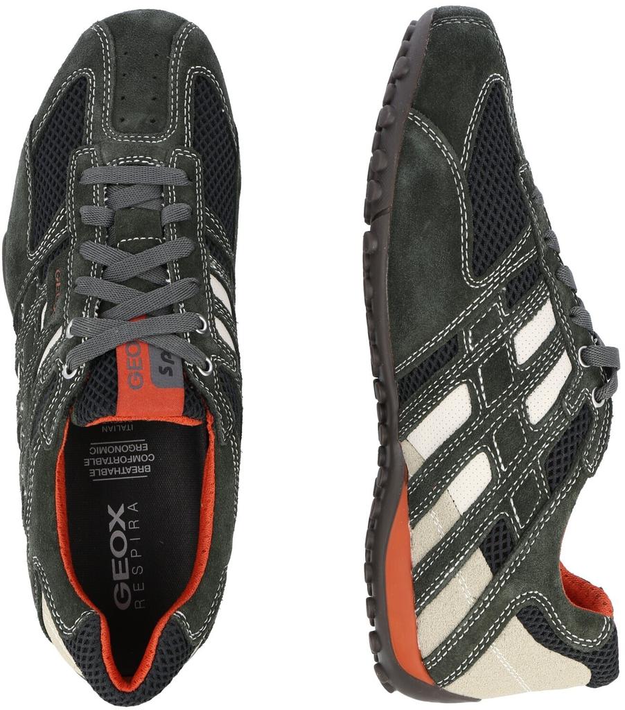 Geox U Snake K Sneakers (U4207K) Dark Grey/off White