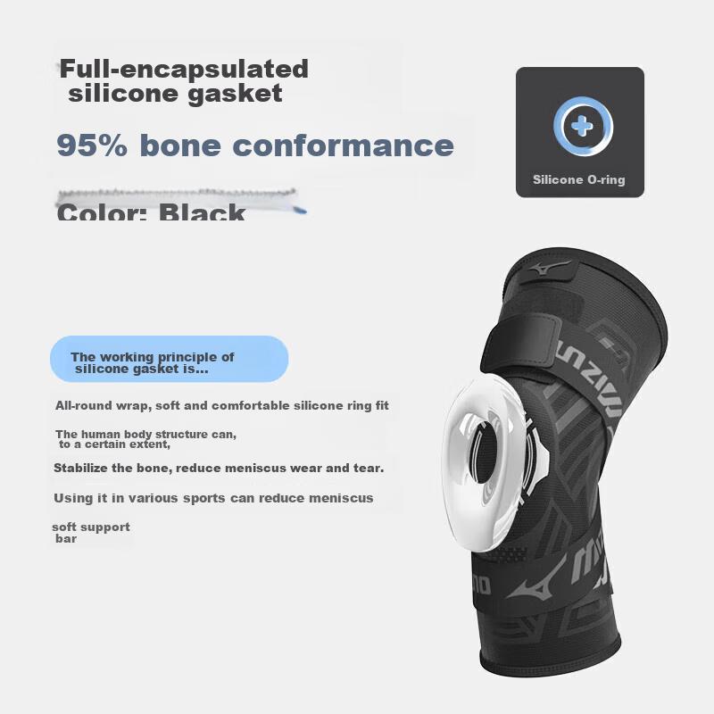 MIZUNO Knee Pads for Sports, Meniscus Injury, Men And Women, Basketball, Running, Badminton, Specialized Impact Protection, Size 1516XL, Two Pieces