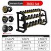 YANBO Rubber-Coated Fixed Weight Dumbbell Set with Rack