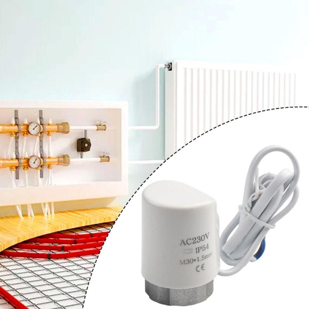 Нормально открытый электрический термопривод M30*1,5 мм без клапана для подогрева пола