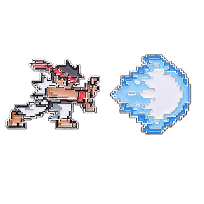 Childhood Arcade Pixel Game Peripheral Enamel Pins Custom Personalized Creative Brooches Lapel Badges Jewelry Gift for Kids