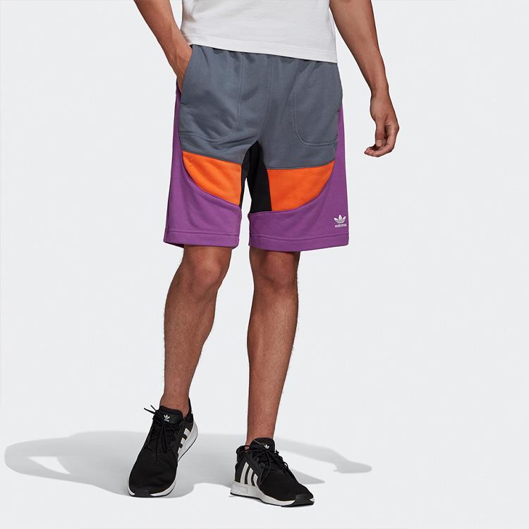 Adidas Мужские уличные шорты Originals Trefoil, темно-бирюзовые, серые, FM3703