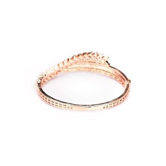 Браслет American Diamond Rose Gold Plated для женщин | Подарки на день рождения для девочек | Браслет в форме листа для девочек, Лучшие подарки для женщин