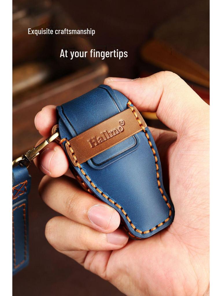 Mercedes-Benz C260L/C200L Handmade Leather Key Cover with Chain