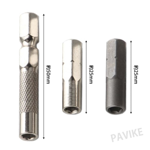 PAVIKE Precision Bit Set (6 Pieces) with Hex Bit Adapters and Insert Bit Adapters, 4mm Interface, Drill Tool Accessories, Suitable for Manual/Electric