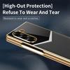 Роскошный кожаный чехол-бампер с покрытием для Samsung Galaxy Z Fold 7 6 5 4 3 с защитной пленкой для экрана, мягкая противоударная задняя крышка