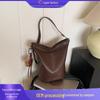 Korean Retro Niche 2025 Women's Underarm Bucket Bag – Simple, Trendy Shoulder Bag for Commuting