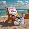 Custom Name Ultra-Soft Beach Towel with Rugrats Theme,Ideal for Pool - Camping, Diving - Perfect Travel Essential, Vibrant Beach Towel.