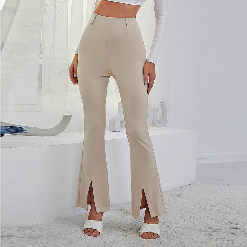 Fashion Pants Women Active High Waist Loose Joggers Split Flared Pants For Women