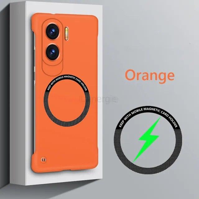 Frameless Magnetic For Magsafe Slim Case For Honor 90 Lite Honor90 Pro 100 80 GT 70 60 SE Wireless Charging Rimless Matte Hard Back Cover Shell