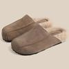 Fashion 2025 Winter Indoor Warm Women's Home Slippers Lightweight Non-slip Faux Suede Furry Outdoor Cotton Shoes Mules Shoes for Women