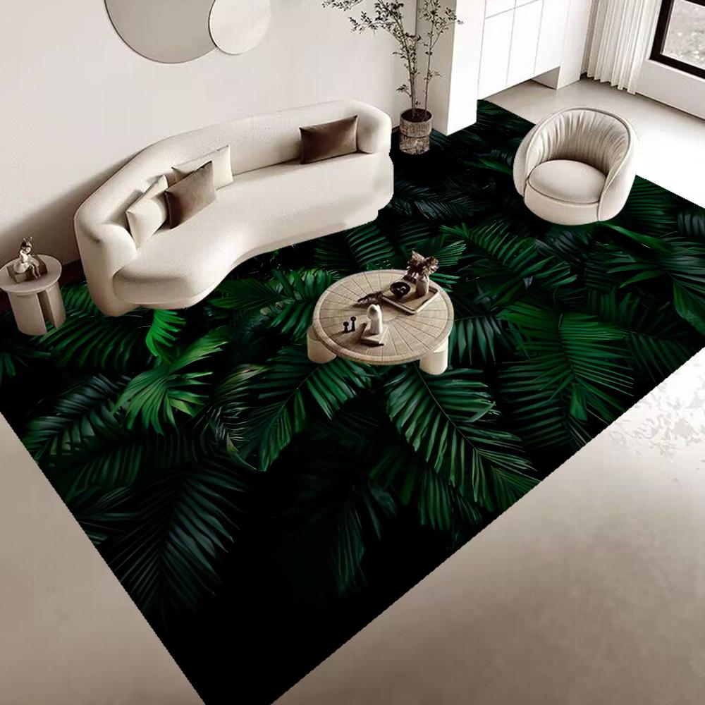 Тропический Пальмовый Лист Кактус Входной Дверной Коврик Противоскользящий Впитывающий Воду Длинный Полосатый Коврик Подушка Коврик для Спальни Коврик для Туалета