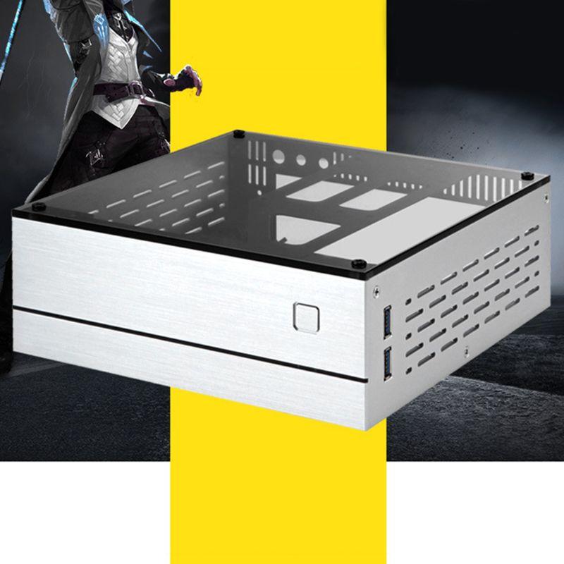 B01 Настольный корпус для ПК Mini ITX Компьютер для корпуса Шасси Алюминий/Стекло Портфель Компьютерный корпус для домашнего кинотеатра