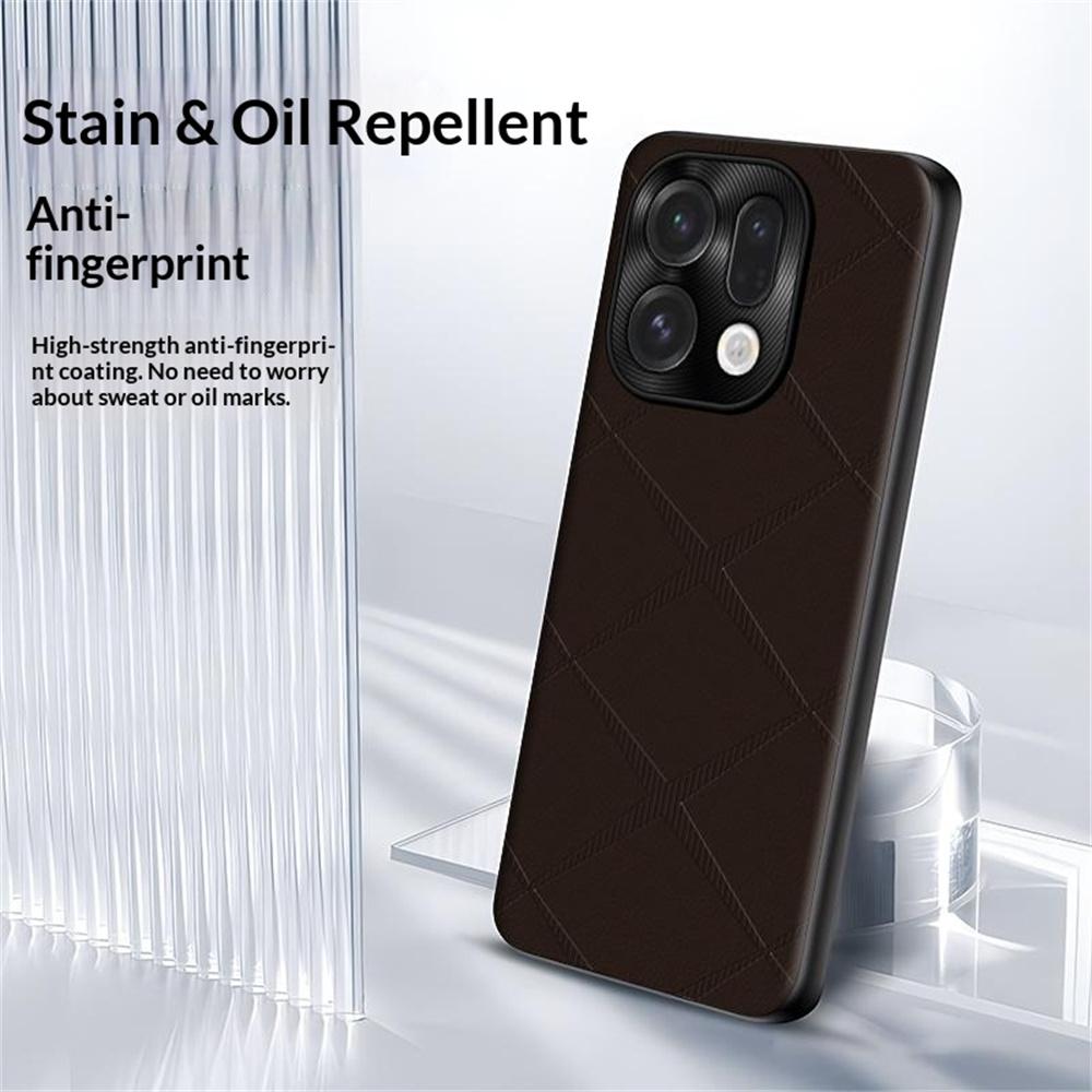 For Oppo Find X9 5G Case X-Patterned TPU PU Leather PC Anti-Drop Phone Cover