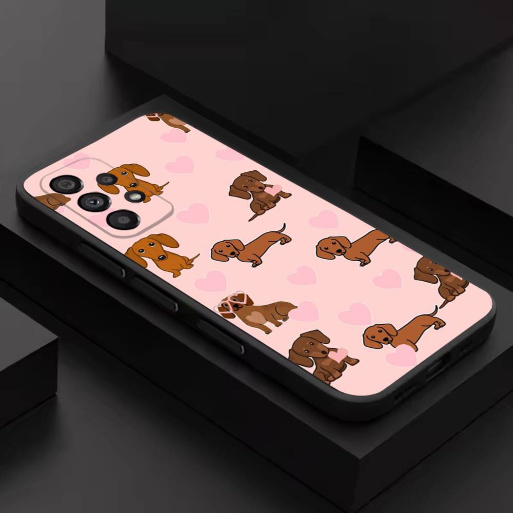 Милый такса Смешной Для Samsung S 26,25,24,23,22,30,21,10,9,Ultra,Plus,Lite,FE,4,5G Чехол для телефона Черный Мягкий чехол