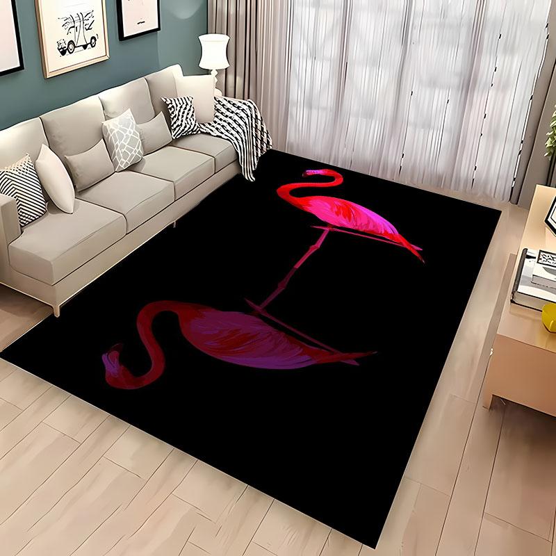 HD Printing Pink Flamingo Large Area Carpets for Home Living Room Kids Bedroom Sofa Doormat Kitchen Floor Rugs Anti-slip Decor