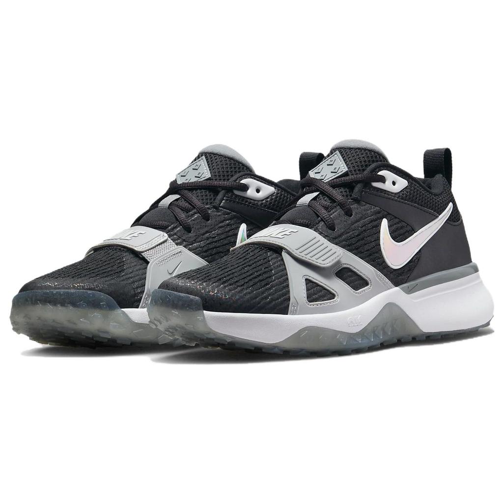 Nike Air Zoom Diamond Elite Turf черные переливающиеся мужские кроссовки Wolf-Grey Cool-Grey White DZ0503-001
