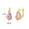 Fashion Drop Shaped Design Natural Amethyst Earrings Real Gemstone Women's Light Luxury Fine Jewelry 925 Sterling Silver Gift